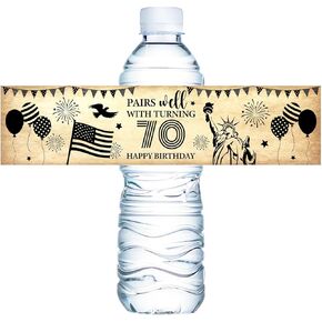 100PCS Pieces 70th Labels Sticker Labels Waterproof Wraps Sticker Water Bottle Labels Congrats for Wedding Anniversary Party Celebration Decoration Birthday Party Supplies in Saudi Arabia