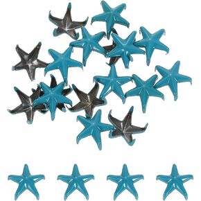 uxcell 50Pcs Metal Star Studs Claw, 10mm 5-Claw Punk Studs Rivets Spikes Nail Head Leather Rivets for DIY Crafts Clothing Leathercraft Bag Shoes, Bronze in Saudi Arabia