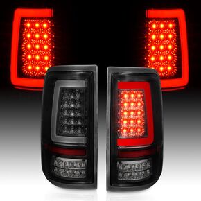 AmeriLite for 2004-2008 Ford F150 Styleside [Full LED] دخان أسود داكن من النوع C زوج مصابيح خلفية أنبوبية - جانب السائق والراكب in Kuwait