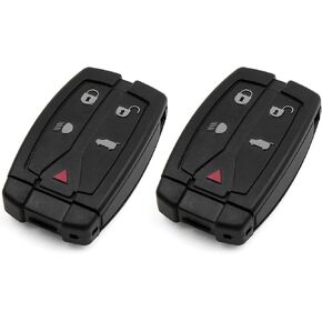 X AUTOHAUX 2 قطعة 5 أزرار غير مقطوعة إدراج مفتاح فوب دخول بدون مفتاح التحكم عن بعد غطاء حافظة مفتاح لاند روفر فريلاندر ديسكفري 2 استبدال 3043A-TX9 in Kuwait