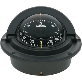 RITCHIE COMPASS V-537B Explorer Compass - Bulkhead Mount - Blue Dial in Saudi Arabia