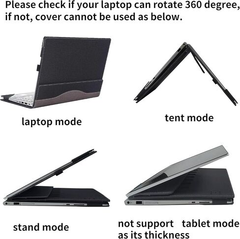Laptop Case Cover for Lenovo Yoga 7 pro C930 / Yoga 6 5 4 pro Compatible with Yoga 920 910 900 13.9 inch [Do Check Model] Detachable Notebook Sleeve Computer Bag Shell (Black) in Saudi Arabia