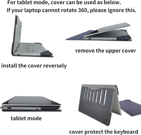 Laptop Case Cover for Lenovo Yoga 7 pro C930 / Yoga 6 5 4 pro Compatible with Yoga 920 910 900 13.9 inch [Do Check Model] Detachable Notebook Sleeve Computer Bag Shell (Black) in Saudi Arabia