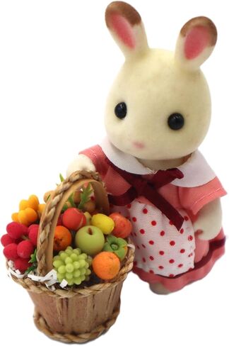 زهرة في سلة صغيرة دمية زهرة مصغرة دمية الديكور سلة زهرة المنمنمات لديكور بيت الدمية للدمية (مزيج الفاكهة) in Kuwait