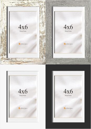 إطارات صور eletecpro مقاس 4x6، إطارات صور ملونة مصنوعة من الخشب الهندسي والأكريليك صور مقاس 4x6، إطارات صور لطيفة للجدار والطاولة (برتقالي، أزرق ملكي، وردي، أزرق سماوي) 4 عبوات in Saudi Arabia