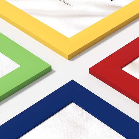 eletecpro 4x6 Picture Frames, Colorful Photo Frames Made of Engineered Wood and Acrylic Display 4x6 Photos, Cute Picture Frames for Wall & Tabletop (Orange, Royal Blue, Pink, Sky Blue) 4 Pack in Kuwait