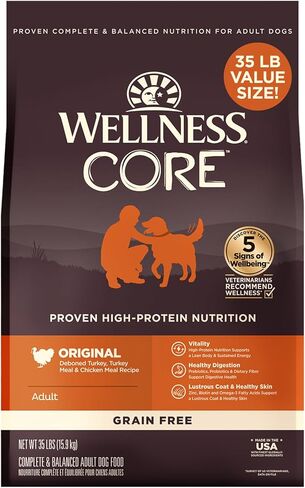 Grain-Free High-Protein Dry Dog Food, Natural Ingredients, Made in USA with Real Meat, All Breeds, For Adult Dogs (Reduced Fat, 26-Pound Bag) in Saudi Arabia