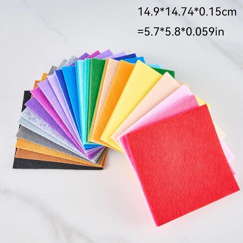 40 قطعة من نسيج اللباد DIY - 3.9 × 3.9 بوصة، سمك 1 مم in Saudi Arabia