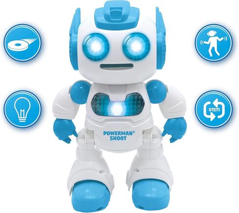 LEXiBOOK, Powerman® Rover, Your Adorable Remote-Controlled Robot Companion, Remote and Gesture Control, Plays Music and Dances, Repeats After You, Light and Sound Effects, STEM programmable, ROB14 in Kuwait