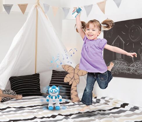 LEXiBOOK, Powerman® Rover, Your Adorable Remote-Controlled Robot Companion, Remote and Gesture Control, Plays Music and Dances, Repeats After You, Light and Sound Effects, STEM programmable, ROB14 in Kuwait