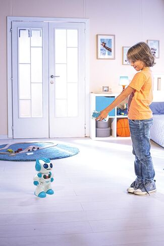 LEXiBOOK, Powerman® Rover, Your Adorable Remote-Controlled Robot Companion, Remote and Gesture Control, Plays Music and Dances, Repeats After You, Light and Sound Effects, STEM programmable, ROB14 in Kuwait