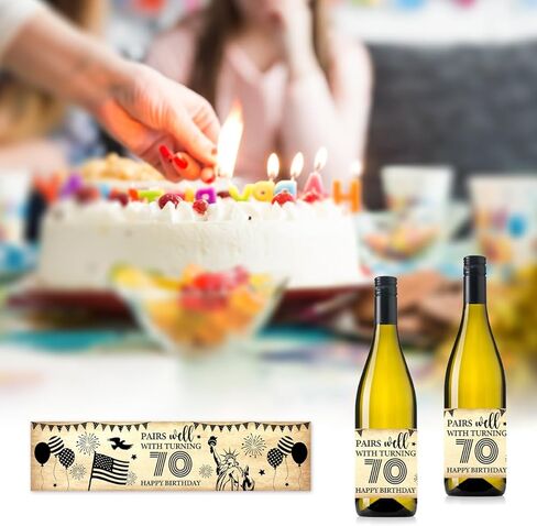 100PCS Pieces 70th Labels Sticker Labels Waterproof Wraps Sticker Water Bottle Labels Congrats for Wedding Anniversary Party Celebration Decoration Birthday Party Supplies in Saudi Arabia
