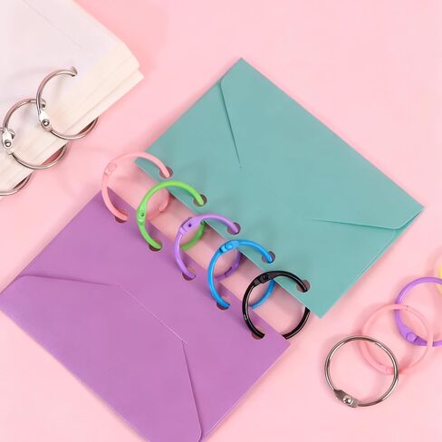 40 Pcs Binder Rings, 1 1/5 Inch Metallic Loose Leaf Book Rings for Index Cards, Notebooks, Keychains & Organizing, Perfect for Office, School, and Home Use in Saudi Arabia