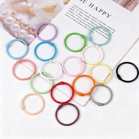 40 Pcs Binder Rings, 1 1/5 Inch Metallic Loose Leaf Book Rings for Index Cards, Notebooks, Keychains & Organizing, Perfect for Office, School, and Home Use in Saudi Arabia