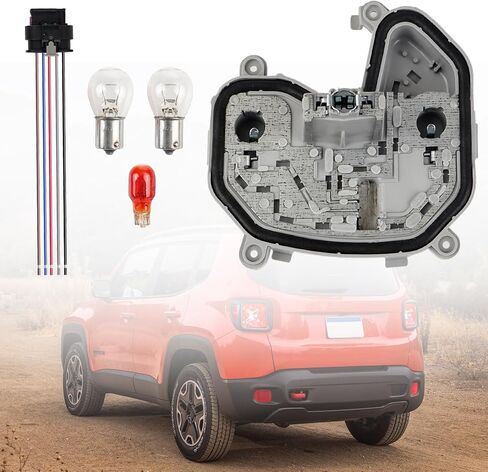 Rear Tail Lamp Housing Holder Bracket Compatible with Jeep Renegade 2015-2023 Left Driver Side Light Holder Bracket with Plug and Bulb 68270892AA in Saudi Arabia