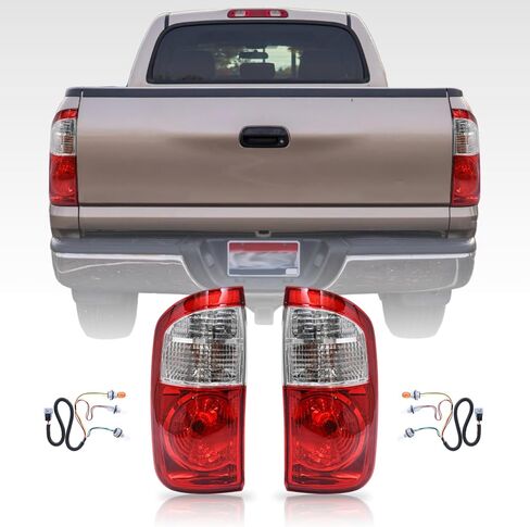 Tail Light Assembly Compatible with 2004-2006 Toyota Tundra Double Cab Tail lights Rear Brake Lamp with Bulbs and Wiring Harness, Passenger and Driver Side in Saudi Arabia