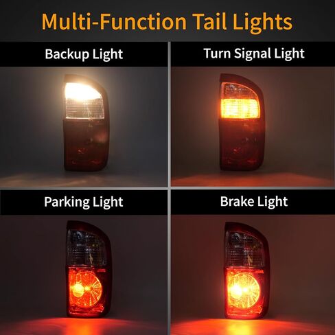Tail Light Assembly Compatible with 2004-2006 Toyota Tundra Double Cab Tail lights Rear Brake Lamp with Bulbs and Wiring Harness, Passenger and Driver Side in Saudi Arabia