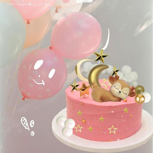 34 قطعة من أغطية الكيك على شكل نجمة القمر مع غزال القمر ونجمة سحابة زينة كعكة استحمام الطفل للأطفال مستلزمات حفلات الزفاف وأعياد الميلاد in Kuwait