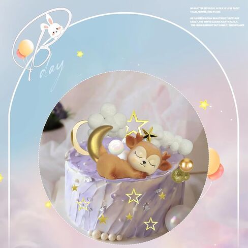 34 قطعة من أغطية الكيك على شكل نجمة القمر مع غزال القمر ونجمة سحابة زينة كعكة استحمام الطفل للأطفال مستلزمات حفلات الزفاف وأعياد الميلاد in Kuwait