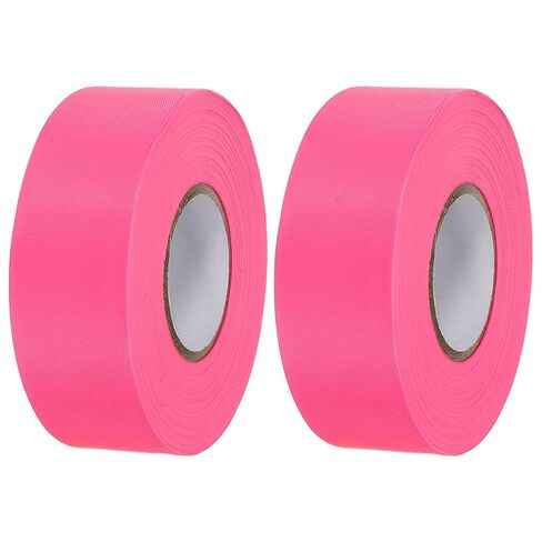 PATIKIL Flagging Tape 1" x147', 2 Pack PVC Non-Adhesive Neon Marking Tape for Tree Survey Boundaries Outdoor Trail, Green in Saudi Arabia
