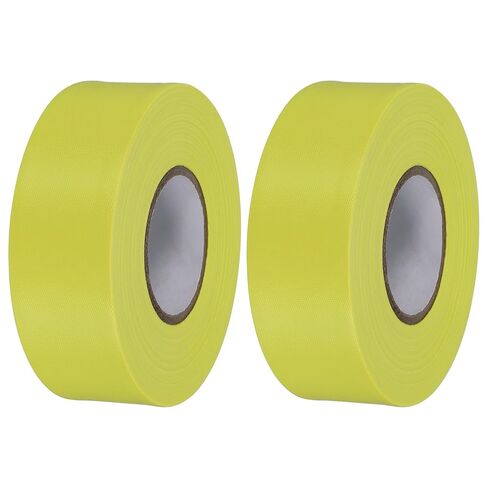 PATIKIL Flagging Tape 1" x147', 2 Pack PVC Non-Adhesive Neon Marking Tape for Tree Survey Boundaries Outdoor Trail, Green in Saudi Arabia