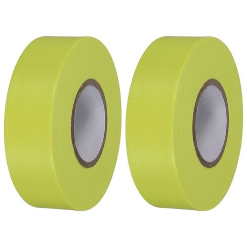 PATIKIL Flagging Tape 1" x147', 2 Pack PVC Non-Adhesive Neon Marking Tape for Tree Survey Boundaries Outdoor Trail, Green in Saudi Arabia