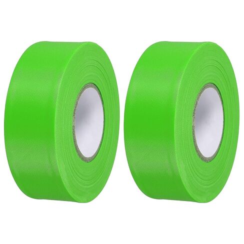 PATIKIL Flagging Tape 1" x147', 2 Pack PVC Non-Adhesive Neon Marking Tape for Tree Survey Boundaries Outdoor Trail, Green in Saudi Arabia