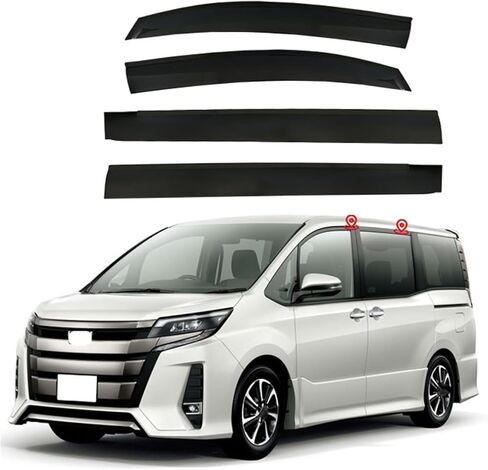 4pcs Car Wind Deflectors for Toyota Noah MK3-R80 2014-2019 2020 2021, Shields Visors Wind Rain Deflectors Side Window Deflectors, Car Accessories in Saudi Arabia