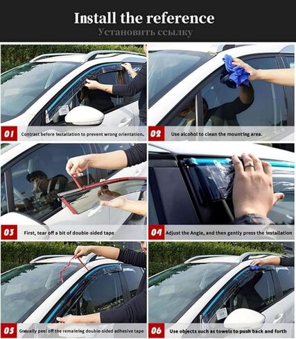 4pcs Car Wind Deflectors for Toyota Noah MK3-R80 2014-2019 2020 2021, Shields Visors Wind Rain Deflectors Side Window Deflectors, Car Accessories in Saudi Arabia