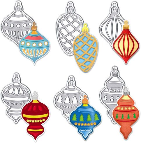 Christmas Hanging Ornaments Metal Cutting Dies for Card Making, Nativity Scene Die Cuts Carbon Steel Embossing Stencil Template Cutting Tools for DIY Scrapbooking Paper Card Photo Album Craft Supplies in Saudi Arabia