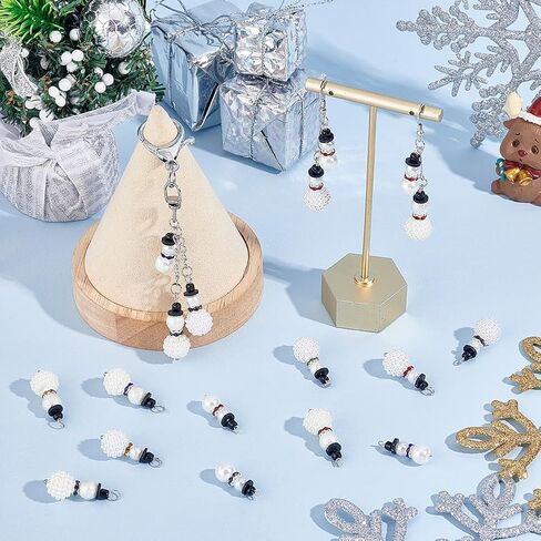 PH PandaHall 60pcs 3 Sizes Snowmen Charms Christmas Snowman Pendant Mini Winter Ornaments for Bracelet Necklace Keychain DIY Holiday Winter Earring Jewlery Making Christmas Gifts Xmas Party in Saudi Arabia