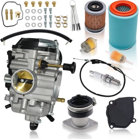 YFM250 Carburetor Fit for Yamaha Bear Tracker 250 YFM 250 YFM250X YFM250XL YFM250XM ATV 1999 2000 2001 2002 2003 2004 Replaces with Air Filter & Intake Manifold Boot in Saudi Arabia
