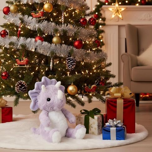 Purple Dinosaur Stuffed Animals for Girls, Dinosaur Toys for Kids 3-5, Cute Dinosaur Party Favors, Cuddly Huggable Dinosaur Plush for Baby Shower, Xmas Birthday Gifts for Toddler Age 3+ in Kuwait