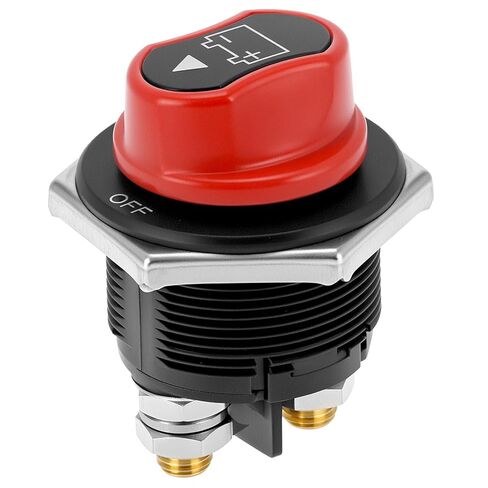 QWORK Battery Disconnect Switch 200A Master Isolator for 12V-48V Systems, Heavy Duty Waterproof On Off Power Cut Off Switch for Boat Car in Saudi Arabia