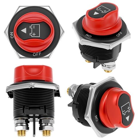 QWORK Battery Disconnect Switch 200A Master Isolator for 12V-48V Systems, Heavy Duty Waterproof On Off Power Cut Off Switch for Boat Car in Saudi Arabia
