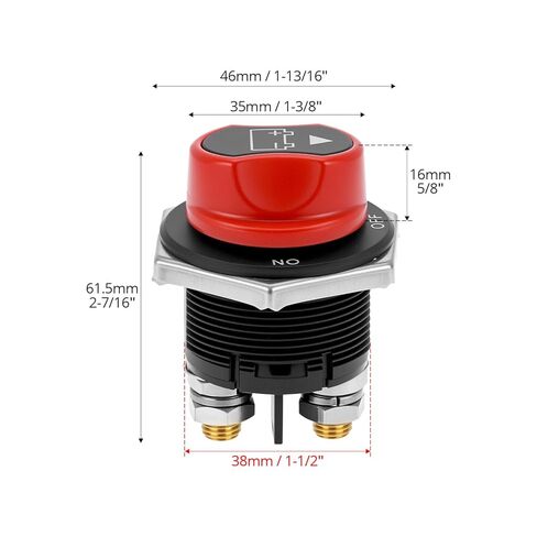 QWORK Battery Disconnect Switch 200A Master Isolator for 12V-48V Systems, Heavy Duty Waterproof On Off Power Cut Off Switch for Boat Car in Saudi Arabia