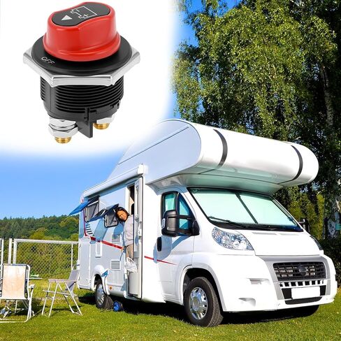 QWORK Battery Disconnect Switch 200A Master Isolator for 12V-48V Systems, Heavy Duty Waterproof On Off Power Cut Off Switch for Boat Car in Saudi Arabia