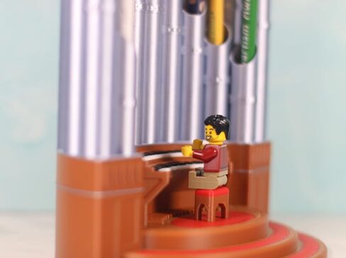 Pipe Organ Pen Pencil Holder 23 Pen Large Capacity with Storage Compartment | Gift for Musicans Organists Student Children | Office Study Organizer in Saudi Arabia