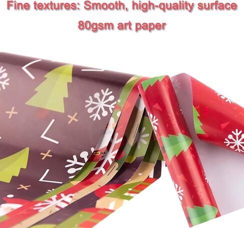 12-Sheet Christmas Wrapping Paper Set, 12 Unique Vintage Designs (20"x28") with Gift Tags, Paper Twine & Double-Sided Tape, Premium Glossy Holiday Gift Wrap for Birthdays, New Year, Xmas Presents in Saudi Arabia