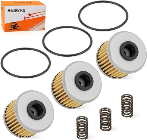 15412-MEN-671 3PCS Oil Filter & O-Ring Spring For Honda CRF150R CRF250X/R/RX CRF450 TRX450R/ER 2002-2024 91302-PA9-003 in Saudi Arabia
