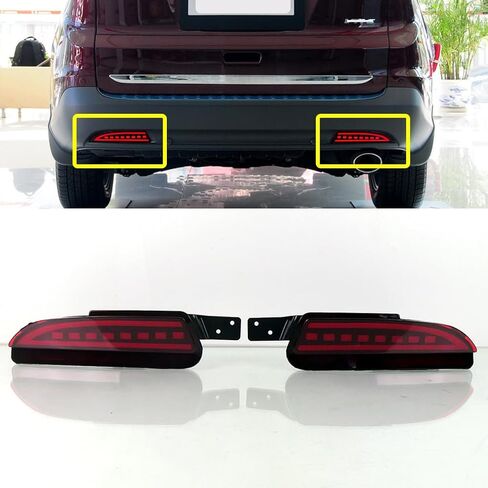 Red Lens LED Rear bumper Turn Signal Light LED Tail Brake Driving Light Fog lamp Compatible With Honda CRV 2012 2013 2014 in Saudi Arabia