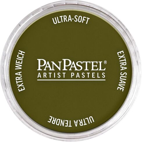 PanPastel Artist Pastels من GOLDEN، أصفر ساطع وأخضر داكن جدًا، قطر المقلاة 2.44 بوصة / 62 مم، ألوان باستيل للفنانين المحترفين، شكل مقلاة فريد (يشبه الكعكة) in Saudi Arabia
