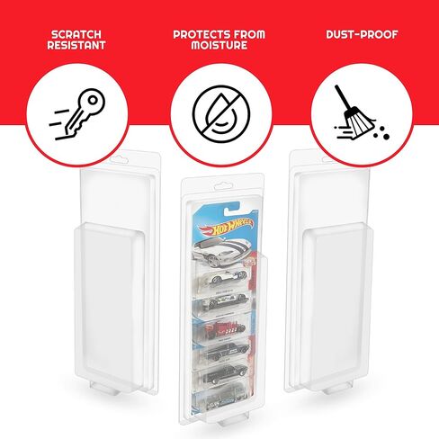EVORETRO Blister Case Protector Compatible with Hot Wheels Team Transport Blister Protectors Pack of 10-0.80MM PET Premium Grade Protection, Crystal Clear Display, Custom Fit, Durable in Saudi Arabia