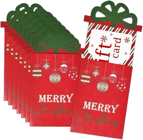 Gift Boutique Christmas Money & Gift Card Sleeves Set of 12 Holiday Envelopes Greeting Cards Funny Exchange Gifts Cash Insert Sleeves Holder Festive Xmas Party in Saudi Arabia