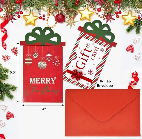 Gift Boutique Christmas Money & Gift Card Sleeves Set of 12 Holiday Envelopes Greeting Cards Funny Exchange Gifts Cash Insert Sleeves Holder Festive Xmas Party in Saudi Arabia