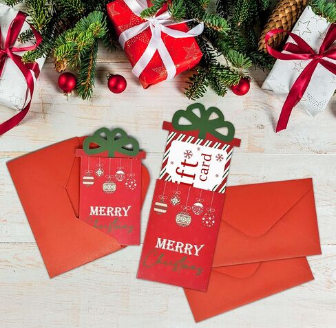 Gift Boutique Christmas Money & Gift Card Sleeves Set of 12 Holiday Envelopes Greeting Cards Funny Exchange Gifts Cash Insert Sleeves Holder Festive Xmas Party in Saudi Arabia
