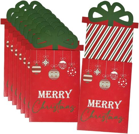 Gift Boutique Christmas Money & Gift Card Sleeves Set of 12 Holiday Envelopes Greeting Cards Funny Exchange Gifts Cash Insert Sleeves Holder Festive Xmas Party in Saudi Arabia
