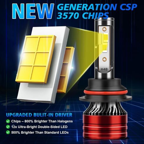 Light Bulbs Compatible for 2005-2019 Nissan Frontier 9007 Low High Beam Fog Lights Combo Pack 800% Brightness with Cooling Fan Plug N Play Pack of 2 in Kuwait