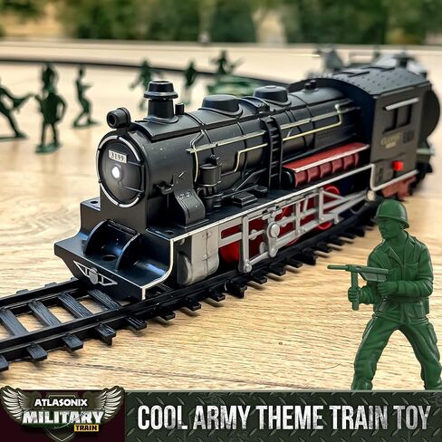 Electric Train Set for Kids Ages 4-8 - Battery-Powered Train Set with Lights & Sounds, Steam Locomotive Engine, Horses & Tracks - Classic Railway Toy Gift for Boys & Girls, Toddler Train Playset in Kuwait