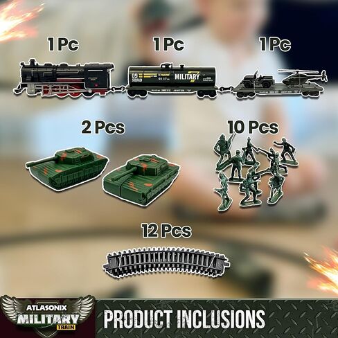 Electric Train Set for Kids Ages 4-8 - Battery-Powered Train Set with Lights & Sounds, Steam Locomotive Engine, Horses & Tracks - Classic Railway Toy Gift for Boys & Girls, Toddler Train Playset in Kuwait